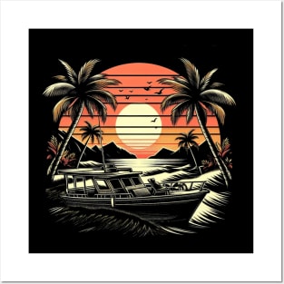 Tropical Sunset Cruise Posters and Art